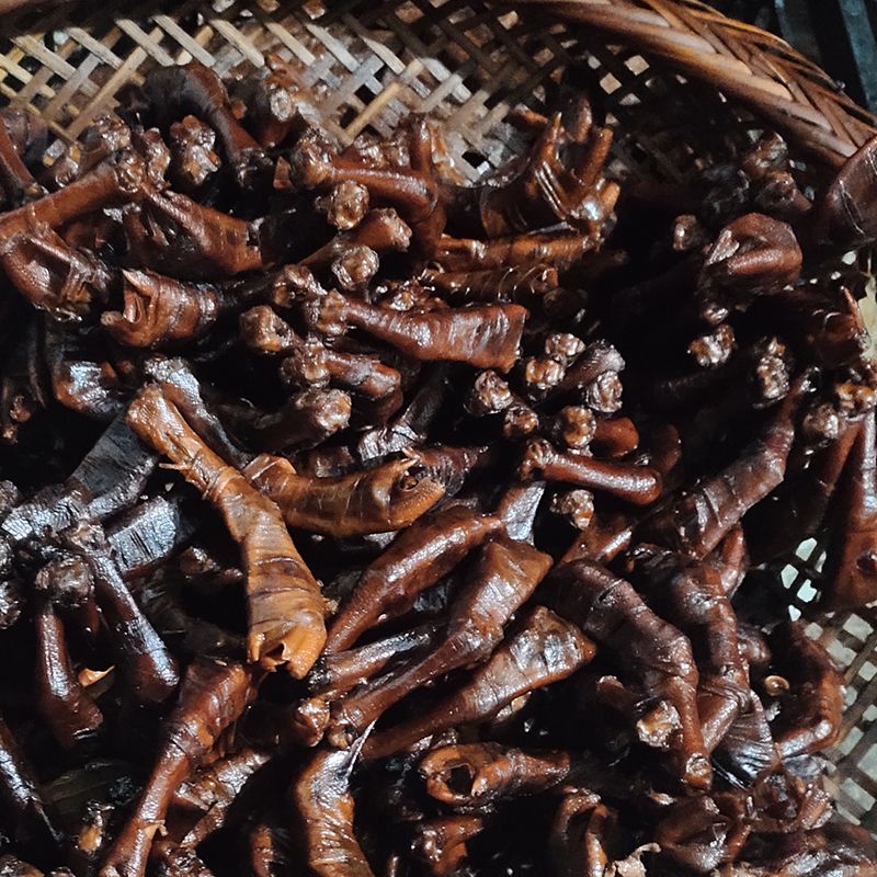 鹵鴨腳包鴨包腸湖南邵陽特產(chǎn)小吃柴火煙熏臘肉五花鴨掌爪即食5個